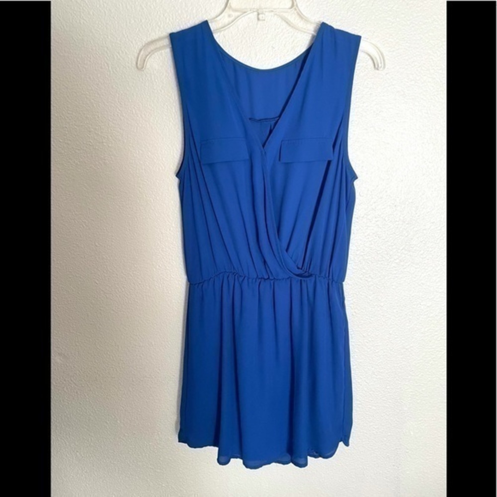 CITY TRIANGLES Blue cross over dress size M